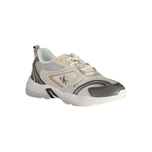 Calvin Klein Beige Polyester Sneaker Calvin Klein Gray