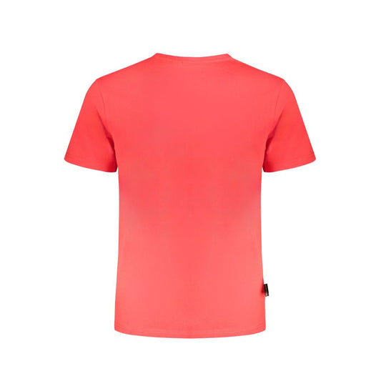Napapijri Red Cotton T-Shirt Napapijri Tomato