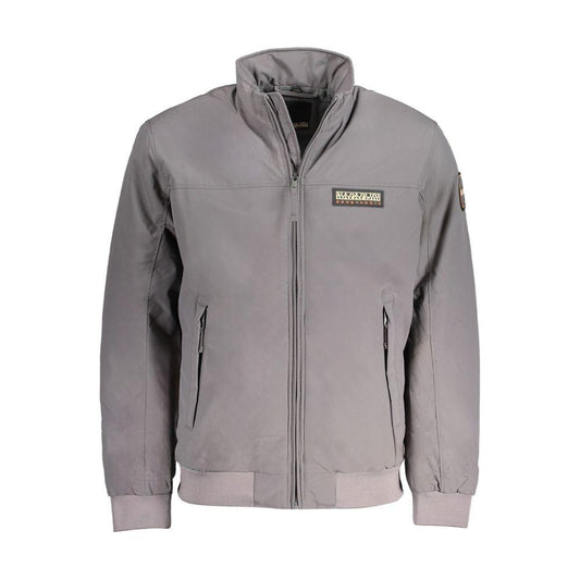 Napapijri Gray Polyamide Jacket Napapijri Light Slate Gray