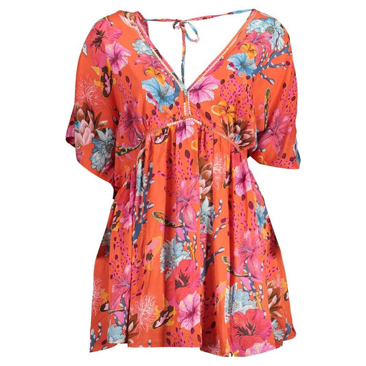 Desigual Red Viscose Women Dress Desigual Tomato