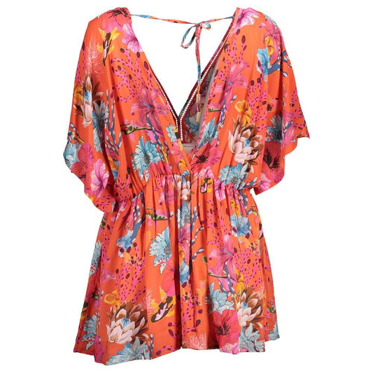 Desigual Red Viscose Women Dress Desigual Tomato