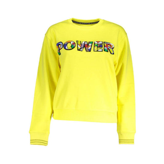 Desigual Yellow Cotton Women Sweater Desigual Light Goldenrod