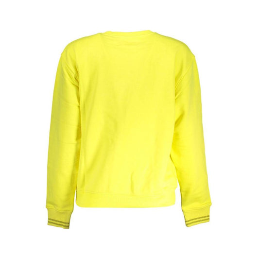 Desigual Yellow Cotton Women Sweater Desigual Light Goldenrod