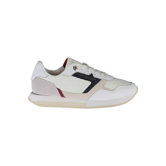 Tommy Hilfiger White Leather Women Sneaker Tommy Hilfiger Gray