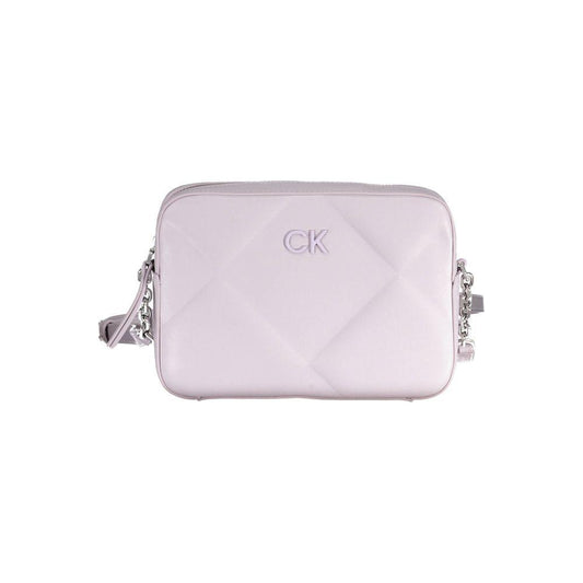 Calvin Klein Purple Polyester Handbag Calvin Klein Light Gray