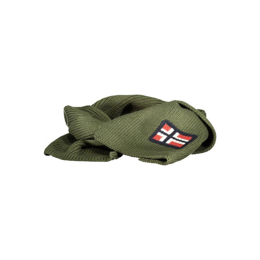 Norway 1963 Green Acrylic Scarf Norway 1963 Dark Olive Green