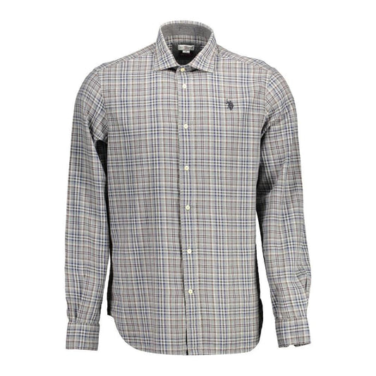 U.S. POLO ASSN. Gray Cotton Men Shirt U.S. POLO ASSN. Dark Gray
