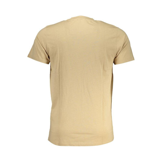 Cavalli Class Beige Cotton T-Shirt Cavalli Class Tan