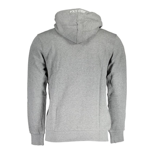 La Martina Gray Cotton Men Sweater La Martina Dark Gray