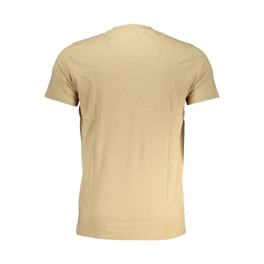 Cavalli Class Beige Cotton T-Shirt Cavalli Class Tan