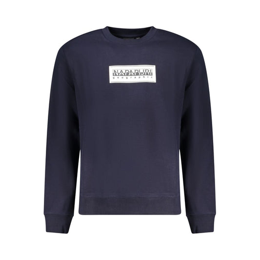Napapijri Blue Cotton Sweater Napapijri Dark Slate Gray