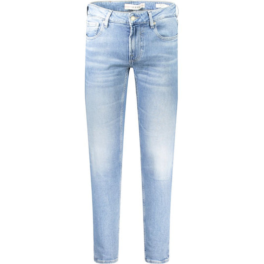 Guess Jeans Light Blue Cotton Jeans & Pant Guess Jeans Light Steel Blue