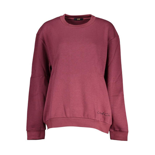 Cavalli Class Elegant Fleece Crew Neck Sweatshirt Cavalli Class Maroon