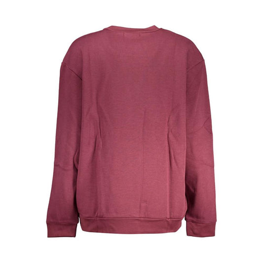 Cavalli Class Elegant Fleece Crew Neck Sweatshirt Cavalli Class Maroon