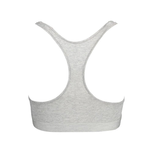 Tommy Hilfiger Gray Cotton Women Sports Bra Tommy Hilfiger Gray