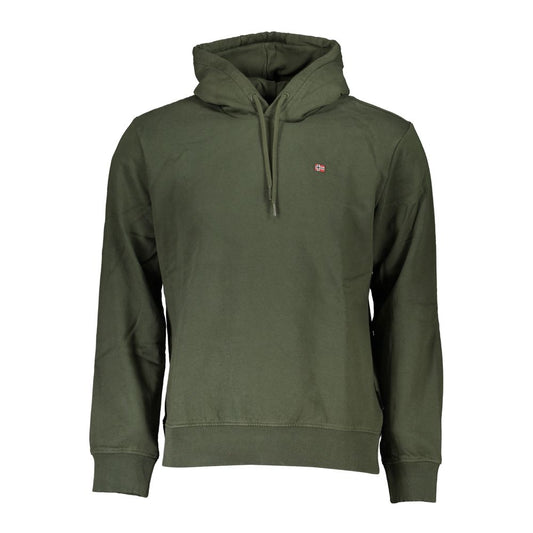Napapijri Green Cotton Men Sweater Napapijri Dark Slate Gray