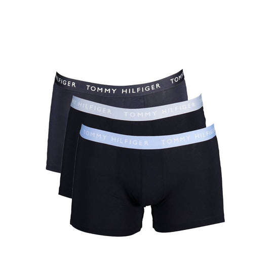 Tommy Hilfiger Black Cotton Men Trunk Tommy Hilfiger Black