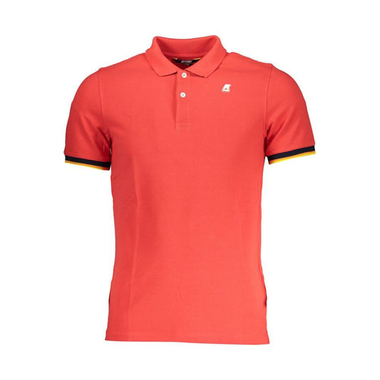 K-WAY Elegant Pink Contrast Detail Polo Shirt K-WAY Tomato