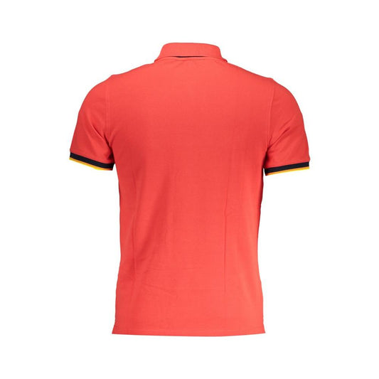 K-WAY Elegant Pink Contrast Detail Polo Shirt K-WAY Tomato