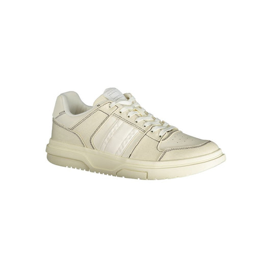 Tommy Hilfiger White Polyester Sneaker Tommy Hilfiger Light Gray