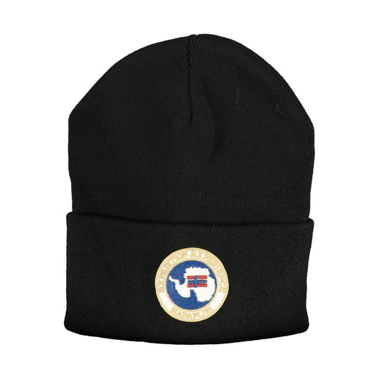 Napapijri Black Acrylic Hats & Cap Napapijri Black