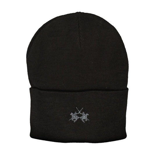 La Martina Black Polyester Hats & Cap La Martina Black