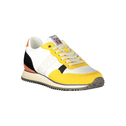 Napapijri Yellow Polyester Sneaker Napapijri Antique White