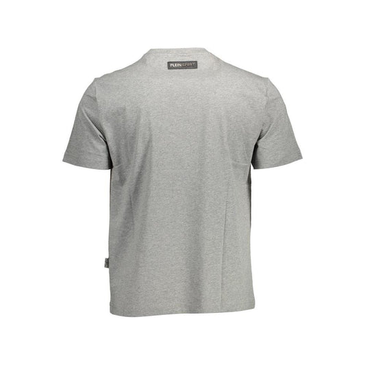 Plein Sport Gray Cotton Men T-Shirt Plein Sport Dark Gray