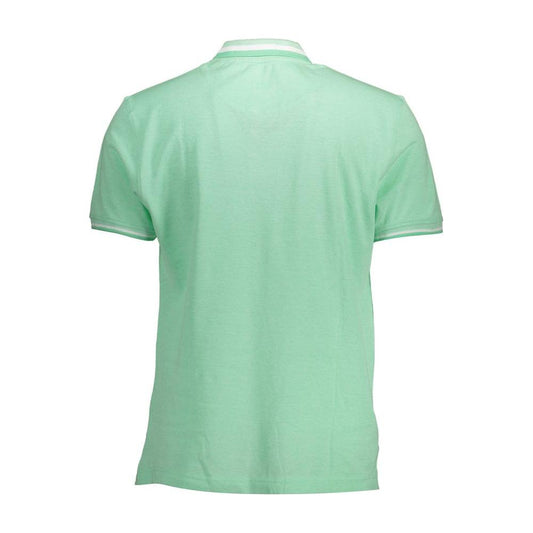 Harmont & Blaine Green Cotton Men Polo Shirt Harmont & Blaine Dark Sea Green