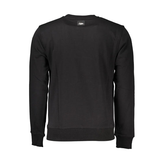 Cavalli Class Black Cotton Men Sweater Cavalli Class Dark Slate Gray