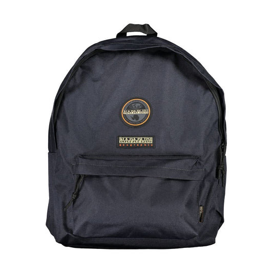 Napapijri Blue Cotton Men Backpack Napapijri Dark Slate Gray