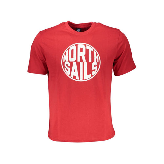 North Sails Red Cotton T-Shirt North Sails Firebrick
