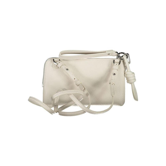 Desigual White Polyethylene Handbag Desigual Gray