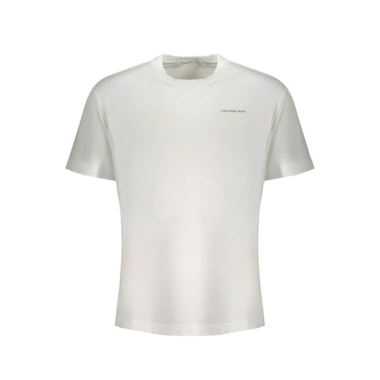 Calvin Klein White Cotton T-Shirt Calvin Klein Light Gray