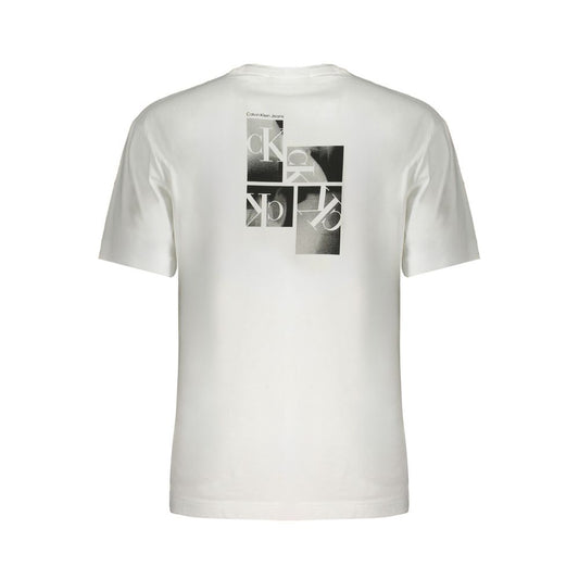 Calvin Klein White Cotton T-Shirt Calvin Klein Light Gray