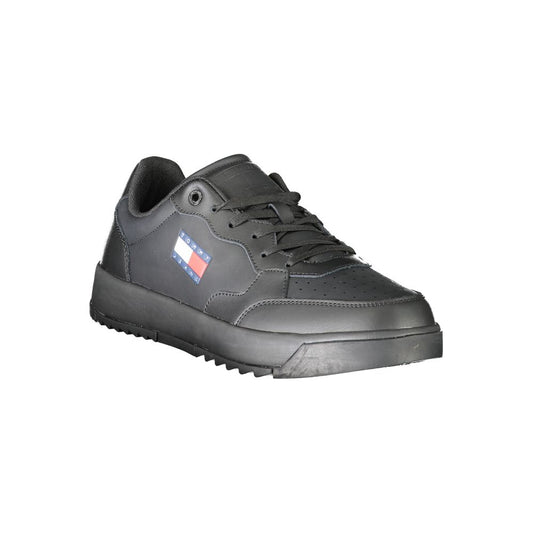 Tommy Hilfiger Black Polyethylene Men Sneaker Tommy Hilfiger Dim Gray