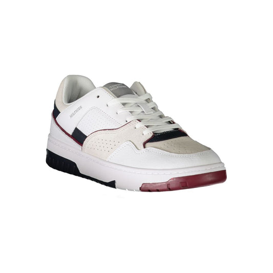 Tommy Hilfiger White Polyethylene Men Sneaker Tommy Hilfiger Light Gray