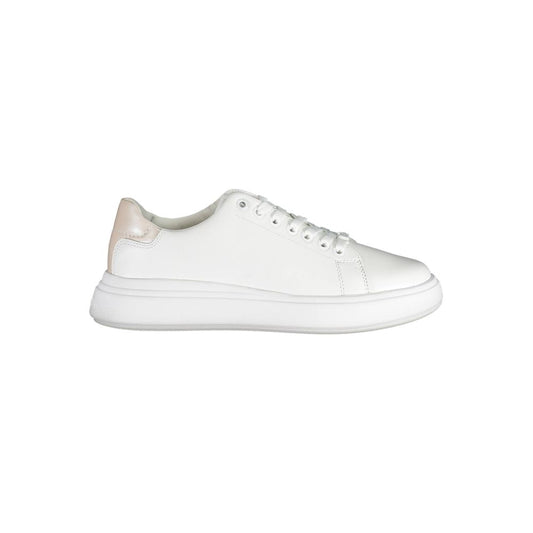 Calvin Klein White Leather Women Sneaker Calvin Klein Lavender