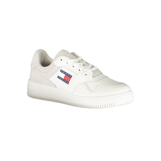 Tommy Hilfiger White Polyester Sneaker Tommy Hilfiger Beige