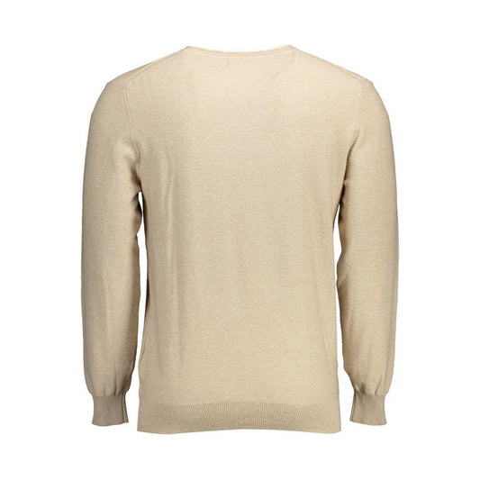 Gant Beige Cotton Men Sweater Gant Gray