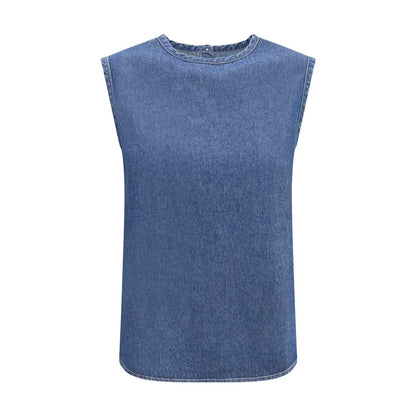 Deperlu Blue Cotton Top