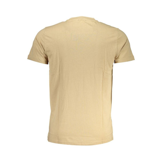 Cavalli Class Beige Cotton T-Shirt Cavalli Class Tan
