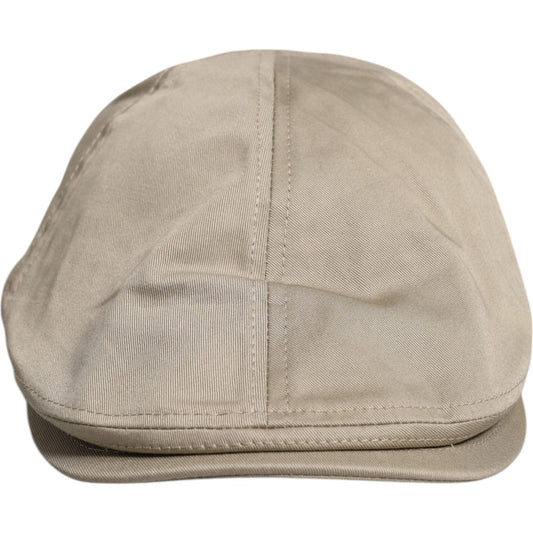 Dolce & Gabbana Beige Cotton Newsboy Capello Cabbie Hat