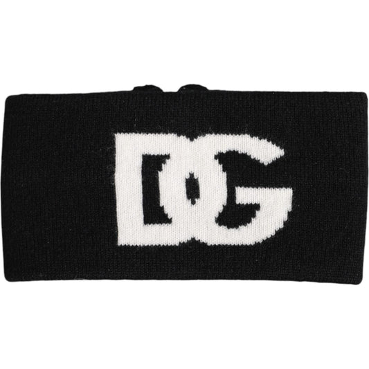 Dolce & Gabbana Black White Knitted Headband Hat