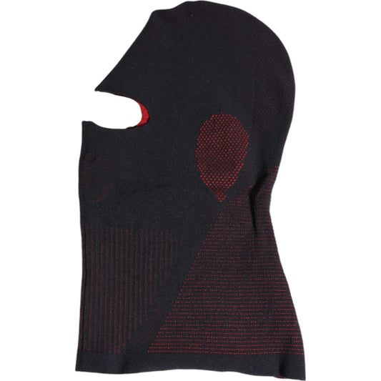 Dolce & Gabbana Black Cotton Knitted Ski Mask Balaclava Hat