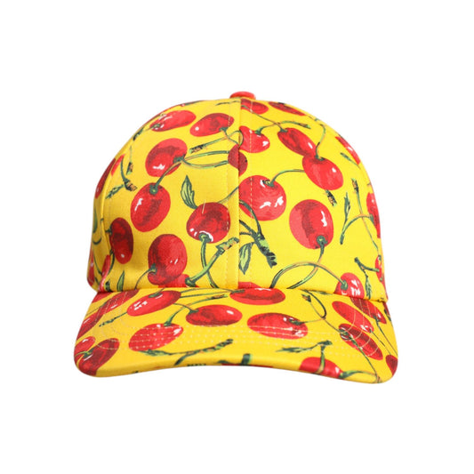 Dolce & Gabbana Yellow Cotton Printed 6 Panels Baseball Cap HAT9833-58