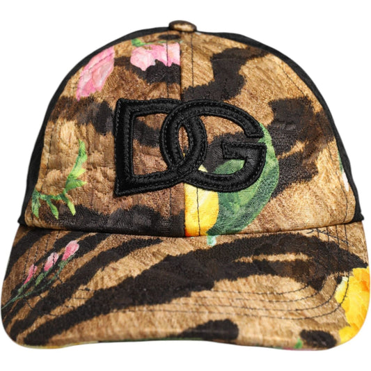 Dolce & Gabbana Multicolor DG Logo Patch 6 Panels Baseball Cap