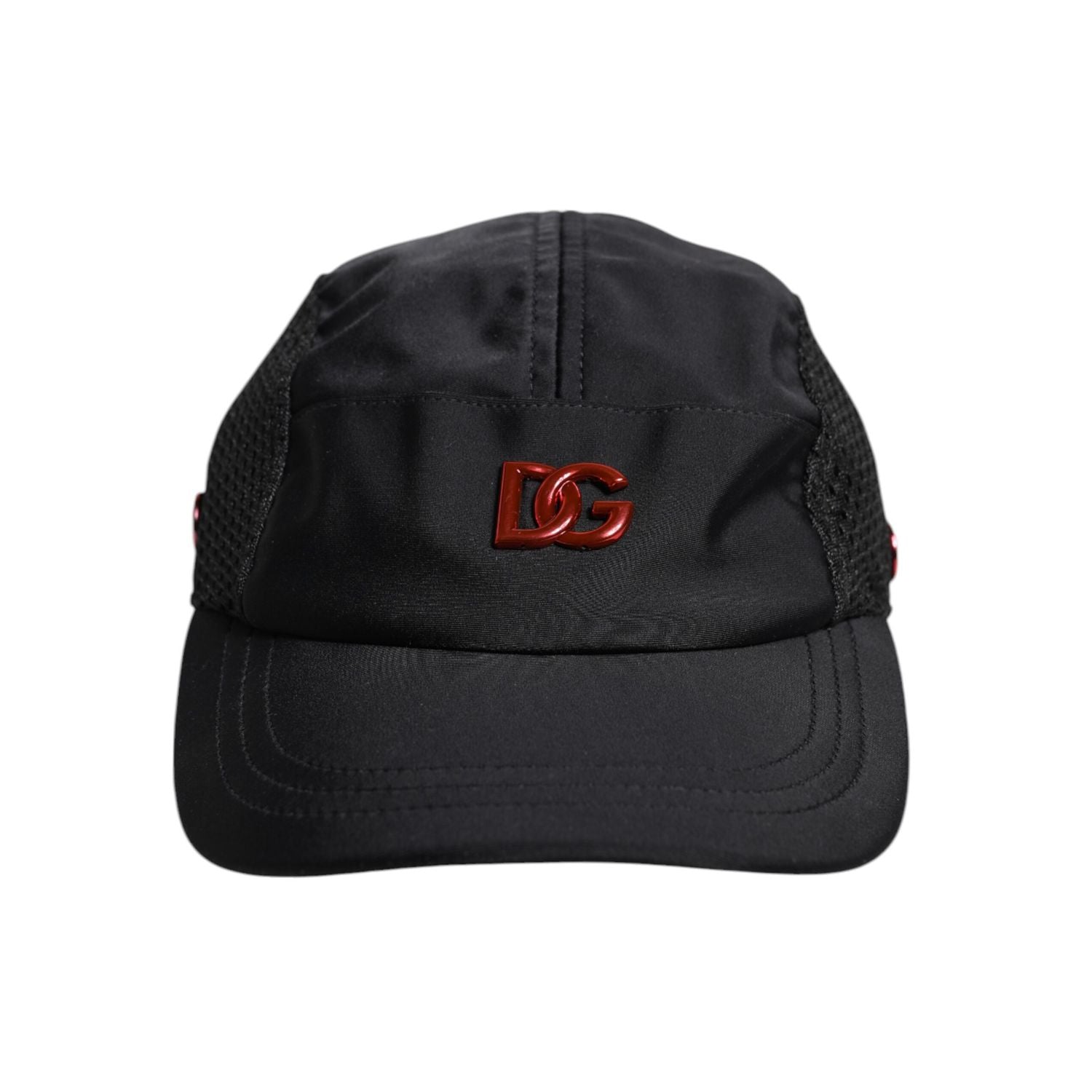 Dolce & Gabbana Black Nylon DG Logo 6 Panels Baseball Cap