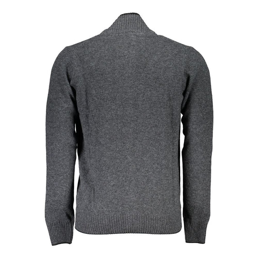 North Sails Gray Polyamide Men Cardigan North Sails Dark Slate Gray