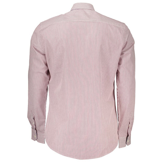 Harmont & Blaine Chic Pink Narrow-Fit Organic Cotton Shirt Harmont & Blaine Thistle